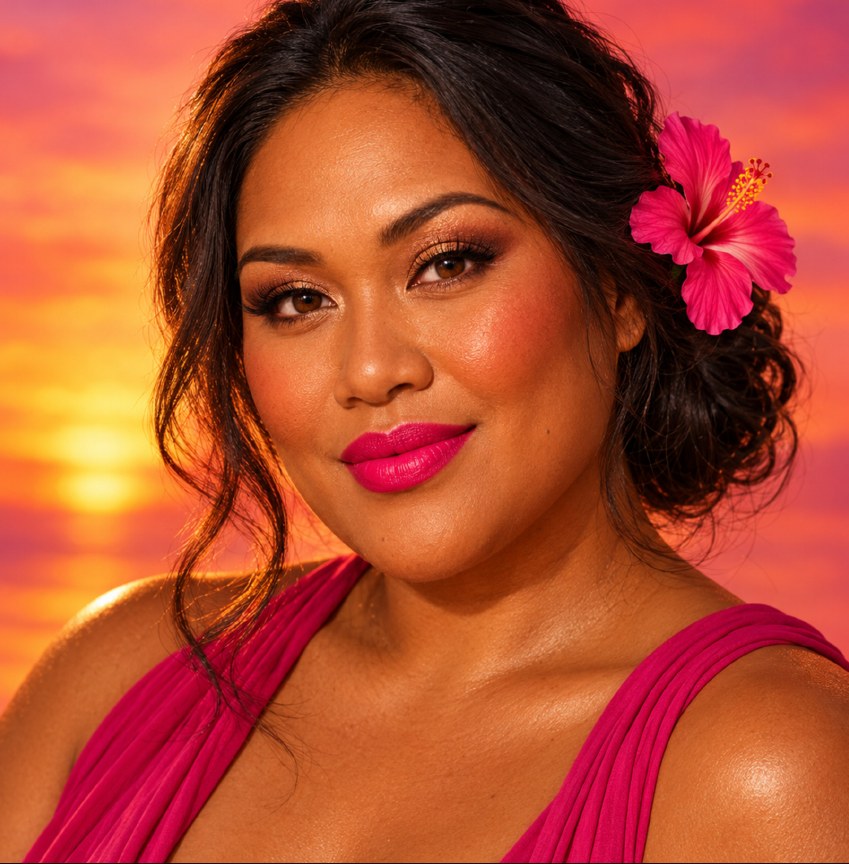Tropical Glow makeup design